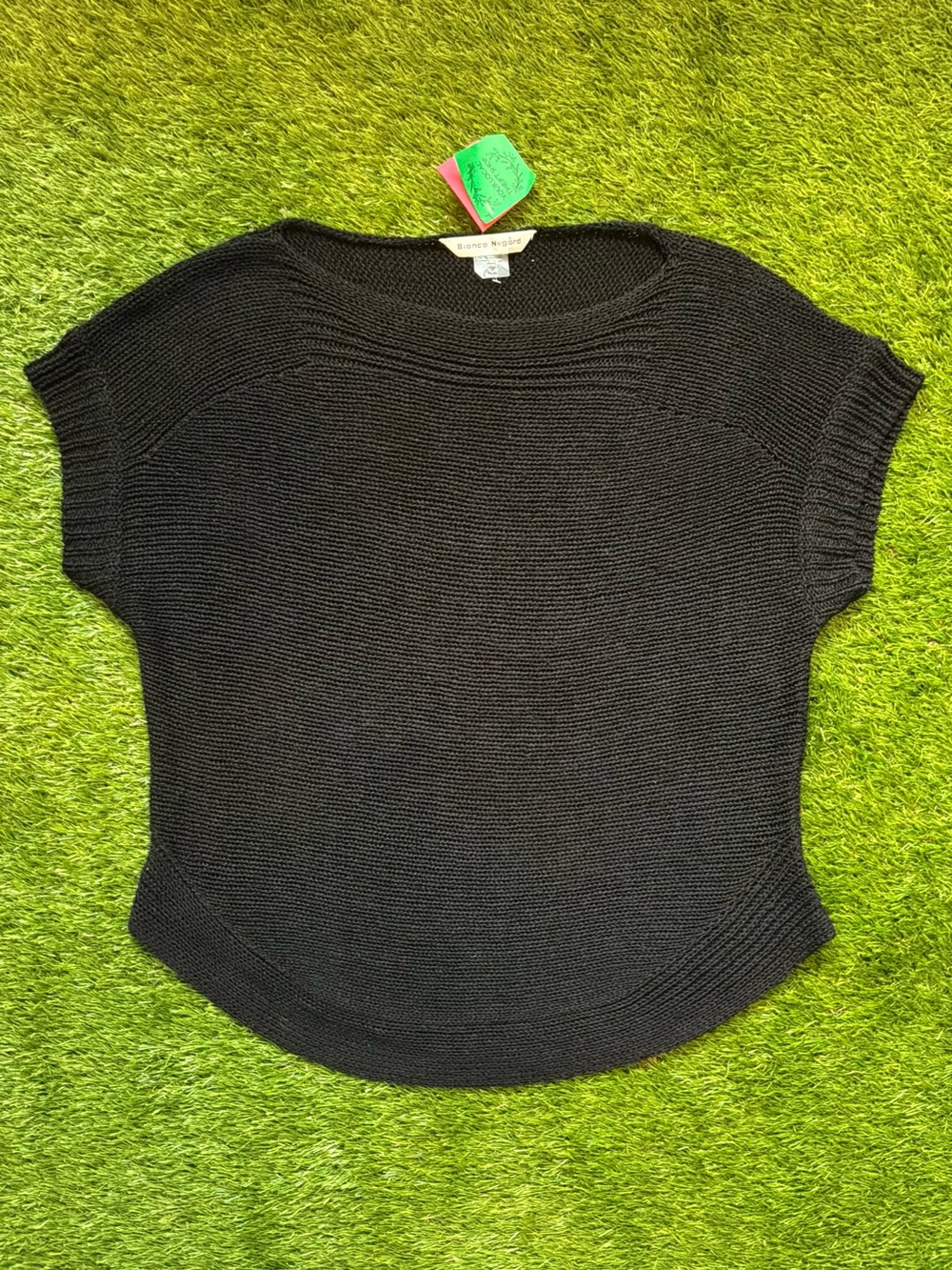 Bianca Nygard Black Textured Knit Dolman Sweater Size 6/8